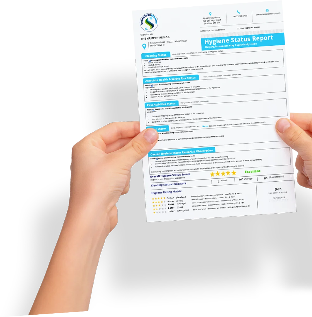 hygiene-status-report FREE Kitchen Inspection